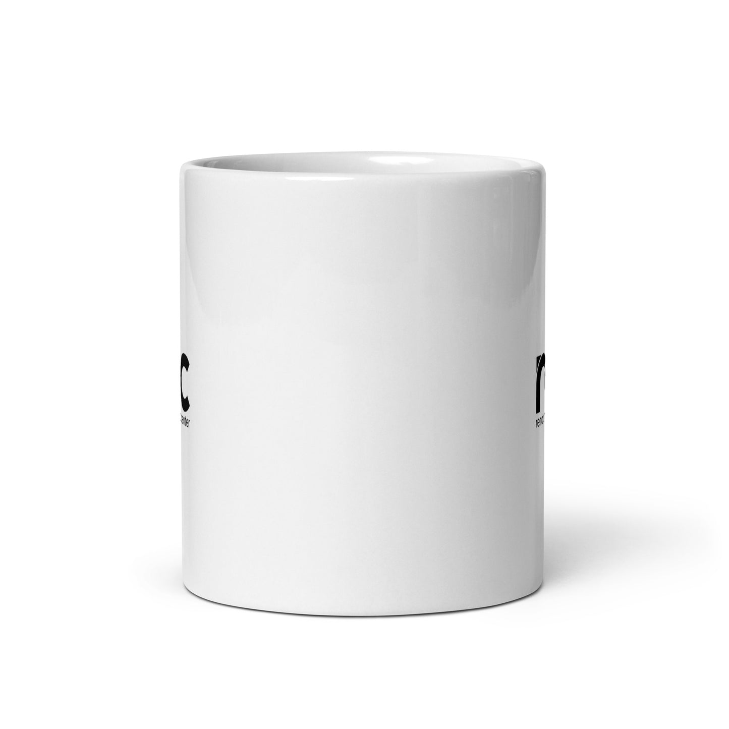 White glossy mug